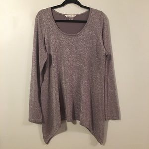 Peter Nygard Sharkbite Sweater with Silver Thread